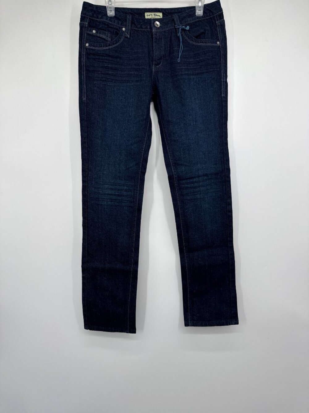 Paris Blues Vintage Dark Wash Slim Straight Jeans Y2K Indie Aesthetic Size 13